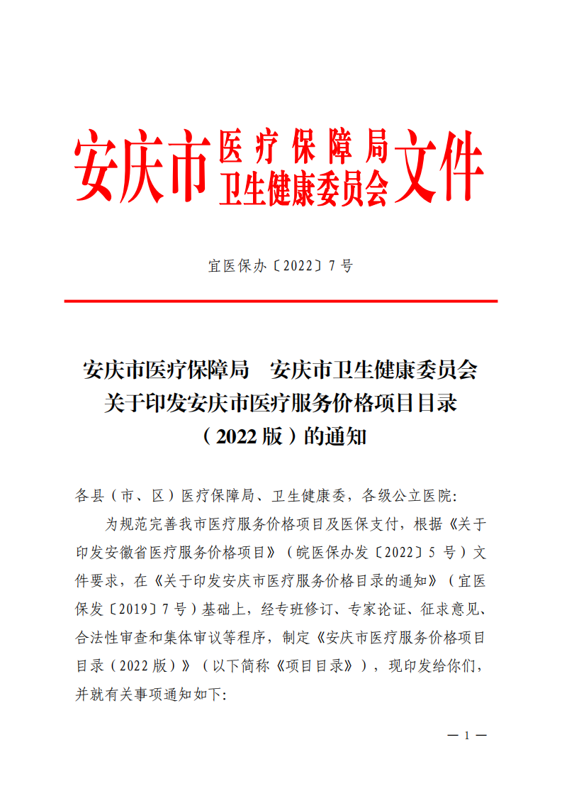 安庆市卫健委医疗服务价格目录2022版.pdf 第4页
