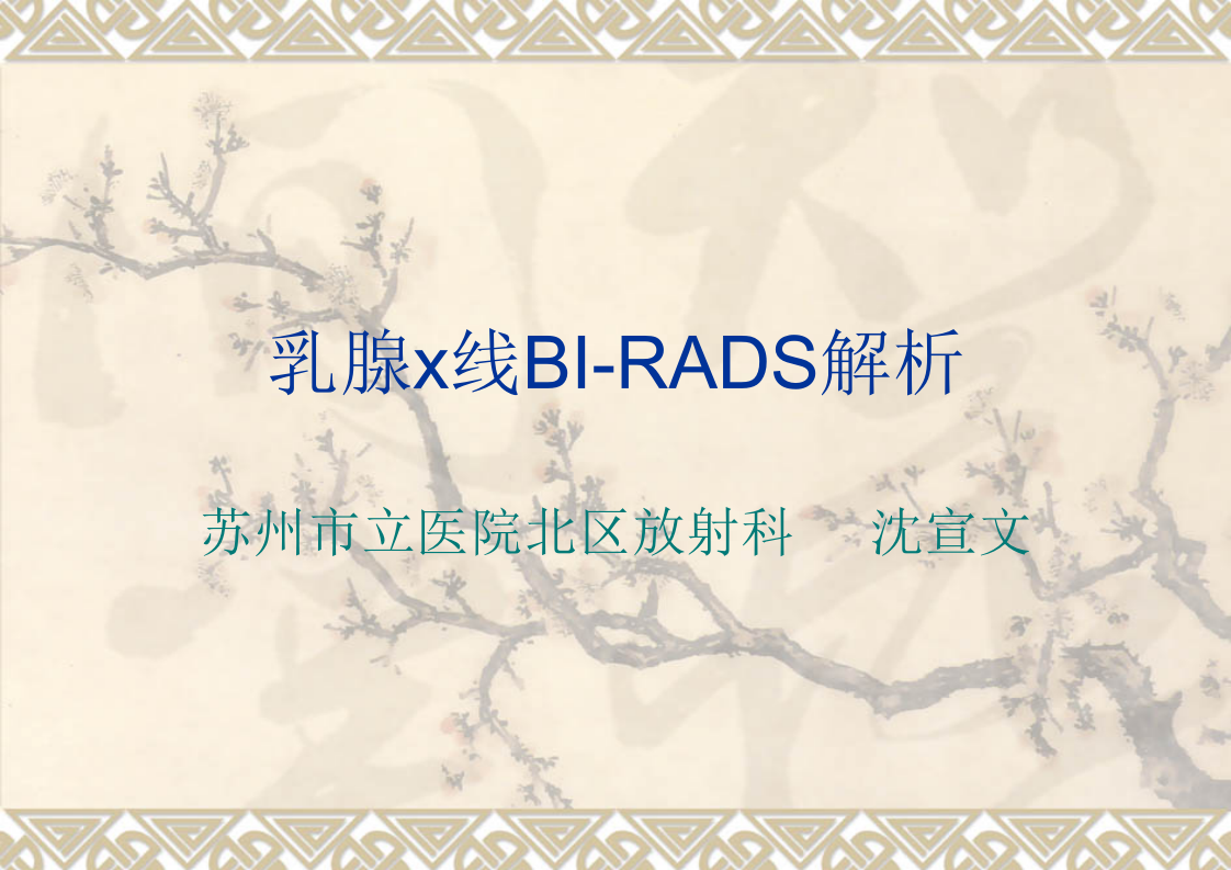 乳腺X线BI-RADS分类诊断解析.ppt 第1页
