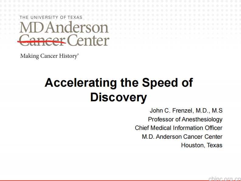 MD Anderson 的HIT战略规划-过往的总结，未来的展望(frenzel).pdf 第1页