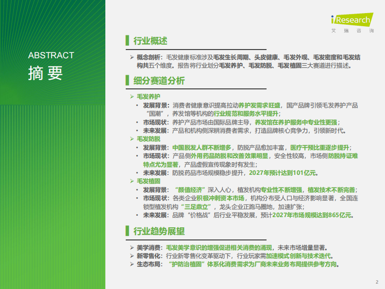 艾瑞咨询：2024年中国毛发健康管理行业研究报告.pdf 第2页