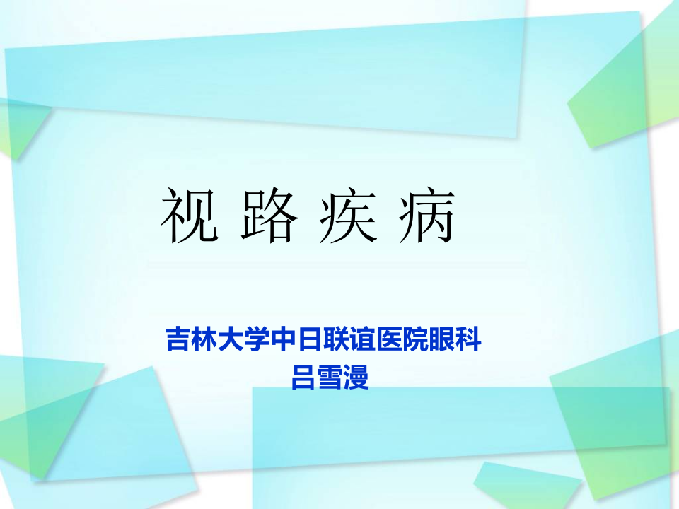 13)视路疾病--2015春吕雪漫.ppt 第1页