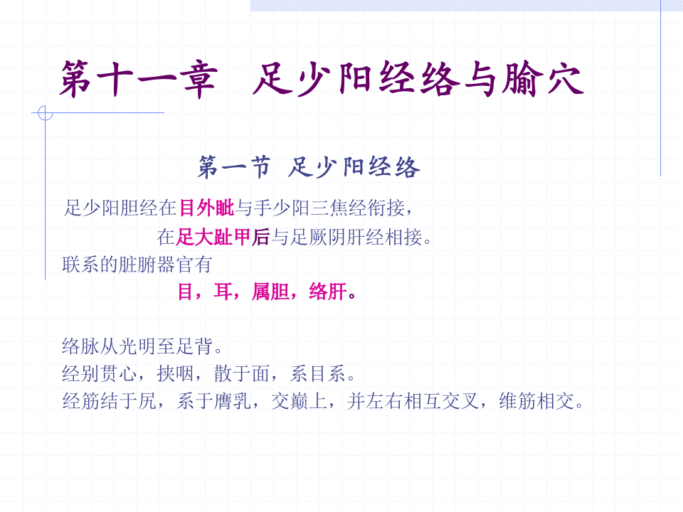 88人体经络穴位图谱11胆经.ppt 第1页