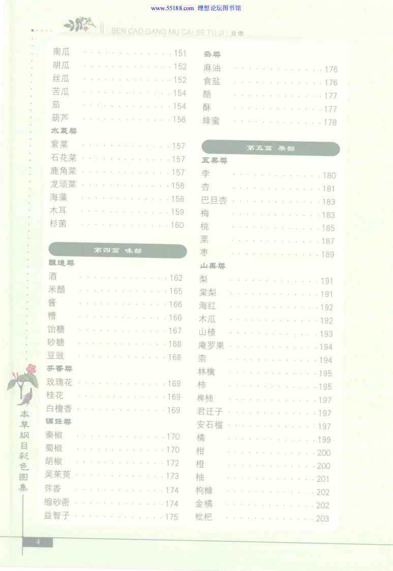 本草纲目彩色图集（精编珍藏版）.田建华.彩色插图版.pdf 第5页