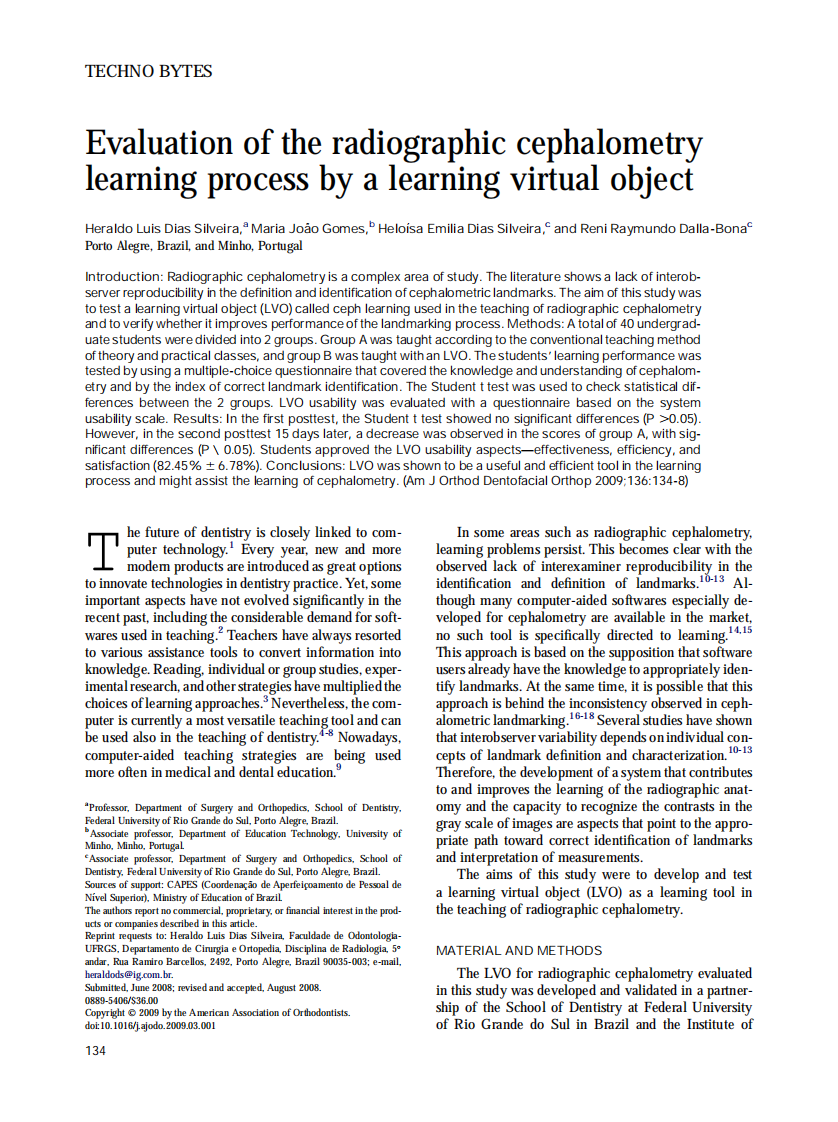 Silveira_Evaluation-of-the-radiographic-cephalometry-learning-process-by-a-learning-virtual-object_2009.pdf 第1页