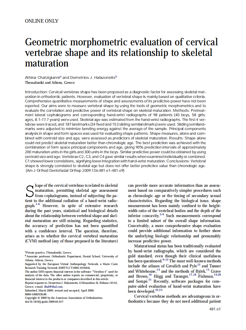 Chatzigianni_2009_American-Journal-of-Orthodontics-and-Dentofacial-Orthopedics_1.pdf 第1页