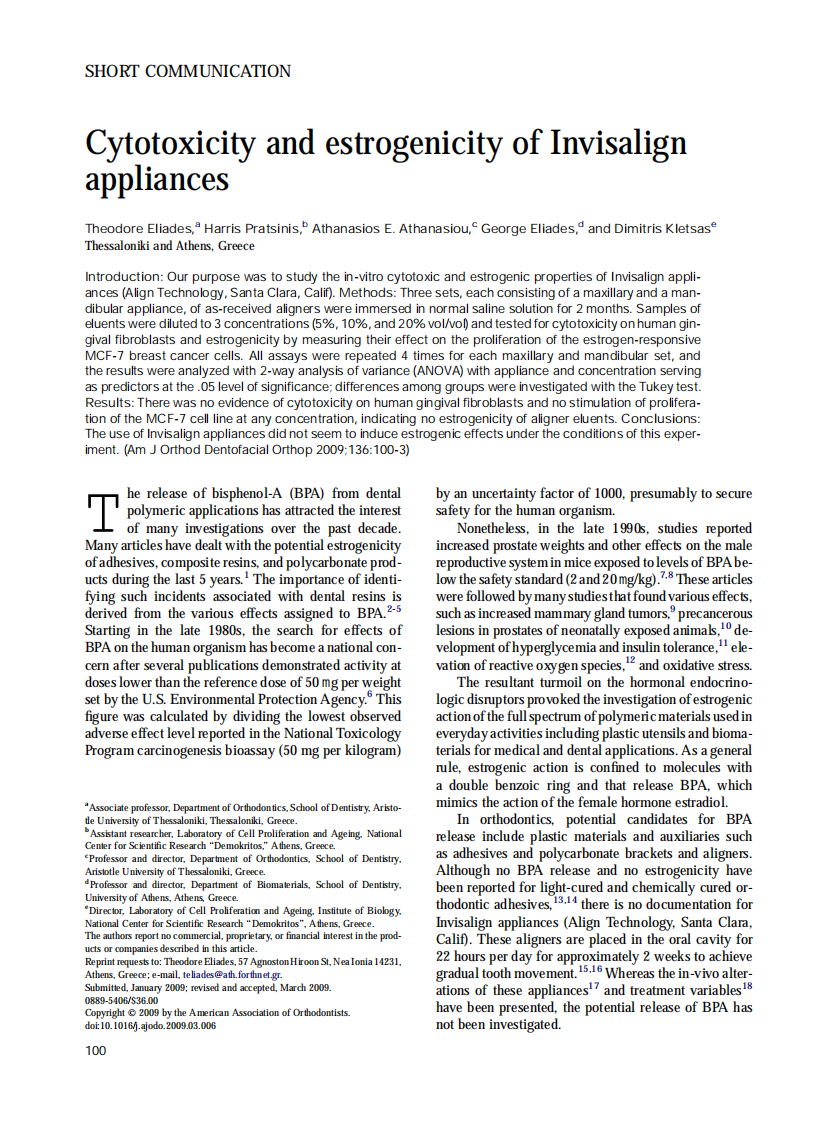 Eliades_Cytotoxicity-and-estrogenicity-of-Invisalign-appliances_2009.pdf 第1页