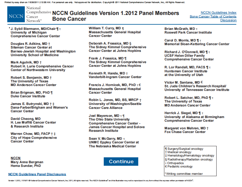 2012NCCN+美国骨肿瘤指南（第1版）.pdf 第2页