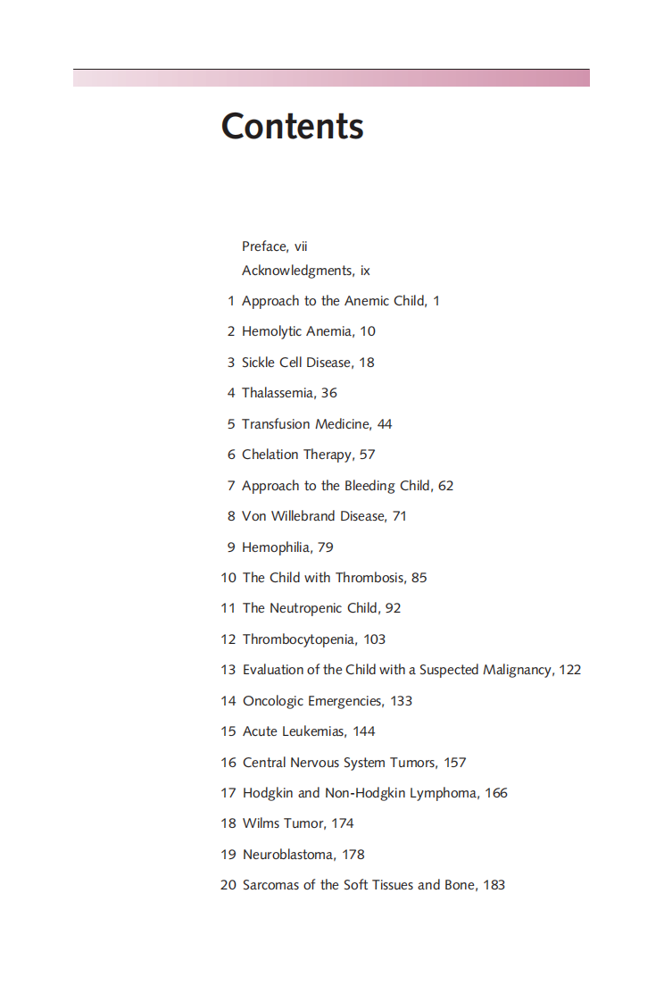 血液学与肿瘤学手册（2012高清英文版）Handbook of Pediatric Hematology and Oncology.pdf 第4页