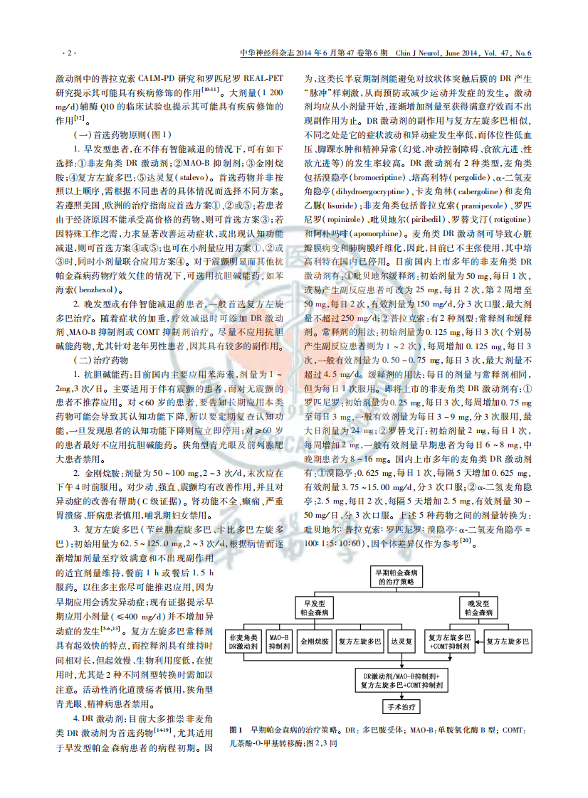 2014中国帕金森病治疗指南第三版.pdf 第2页