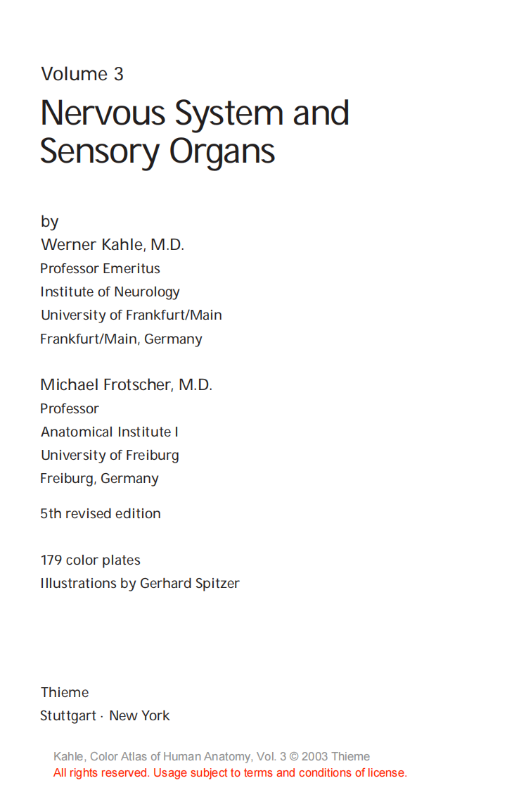 国外神经解剖学彩色图谱（高清英文版）Color Atlas and Textbook of Human Anatomy.pdf 第5页