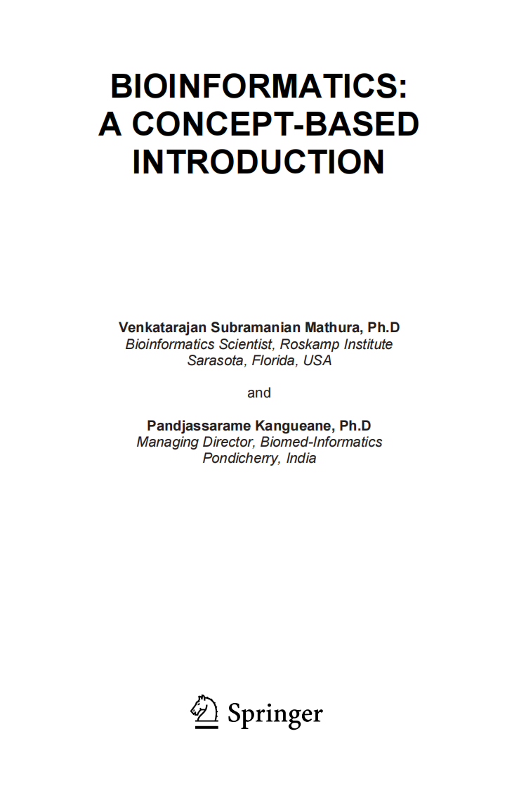 Bioinformatics A Concept-Based Introduction - 2009生物信息学.pdf 第1页
