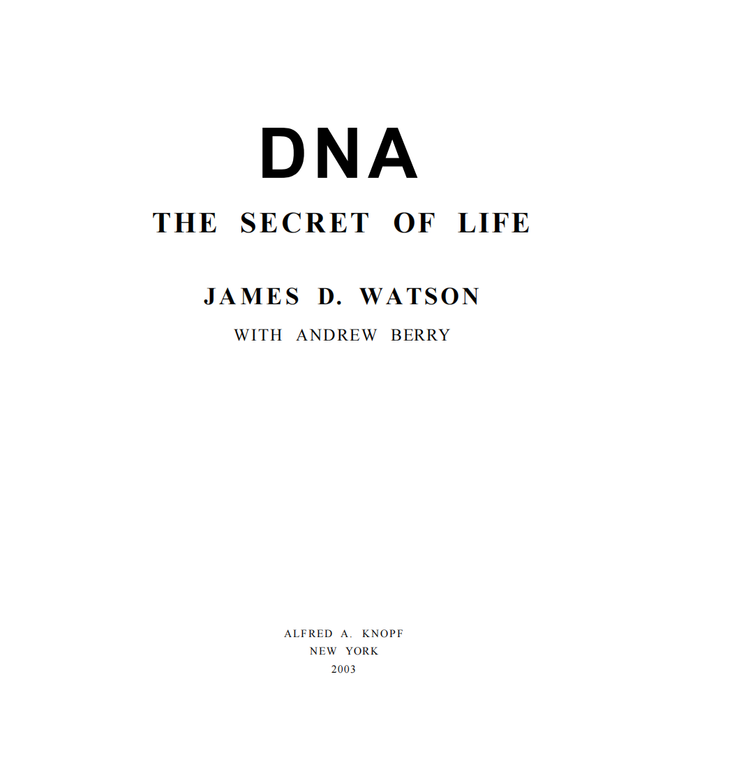 DNA - The Secret of Life生命的秘密.pdf 第1页