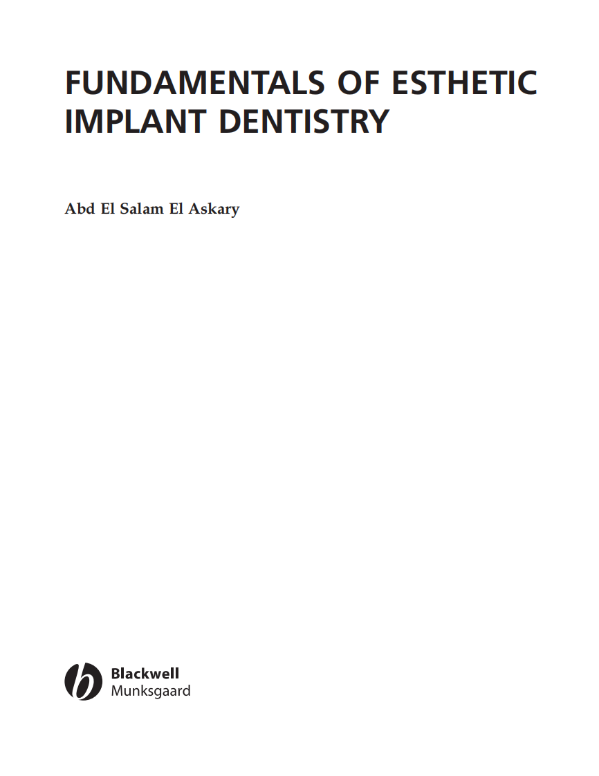 美容种植 Fundamentals of Esthetic Implant Dentistry.pdf 第2页