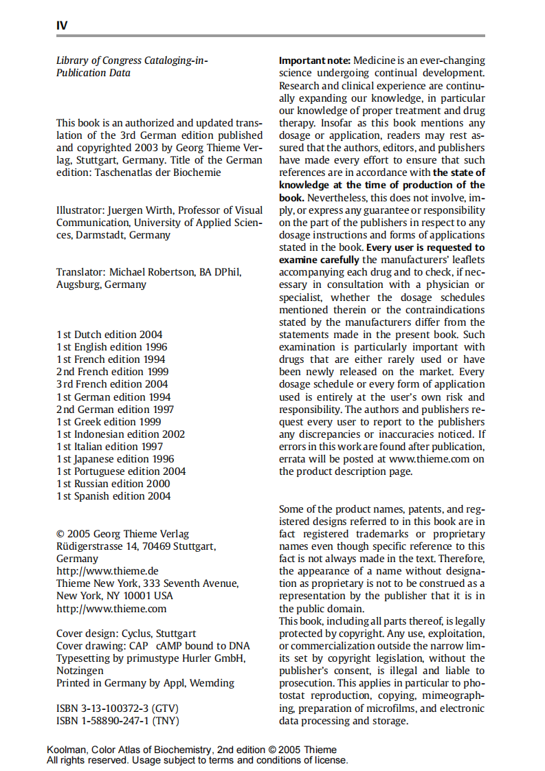 生物化学Color.Atlas.of.Biochemistry,.2nd.Ed.(J.Koolman,.K.-H.Roehm)(Thieme,2005).pdf 第3页