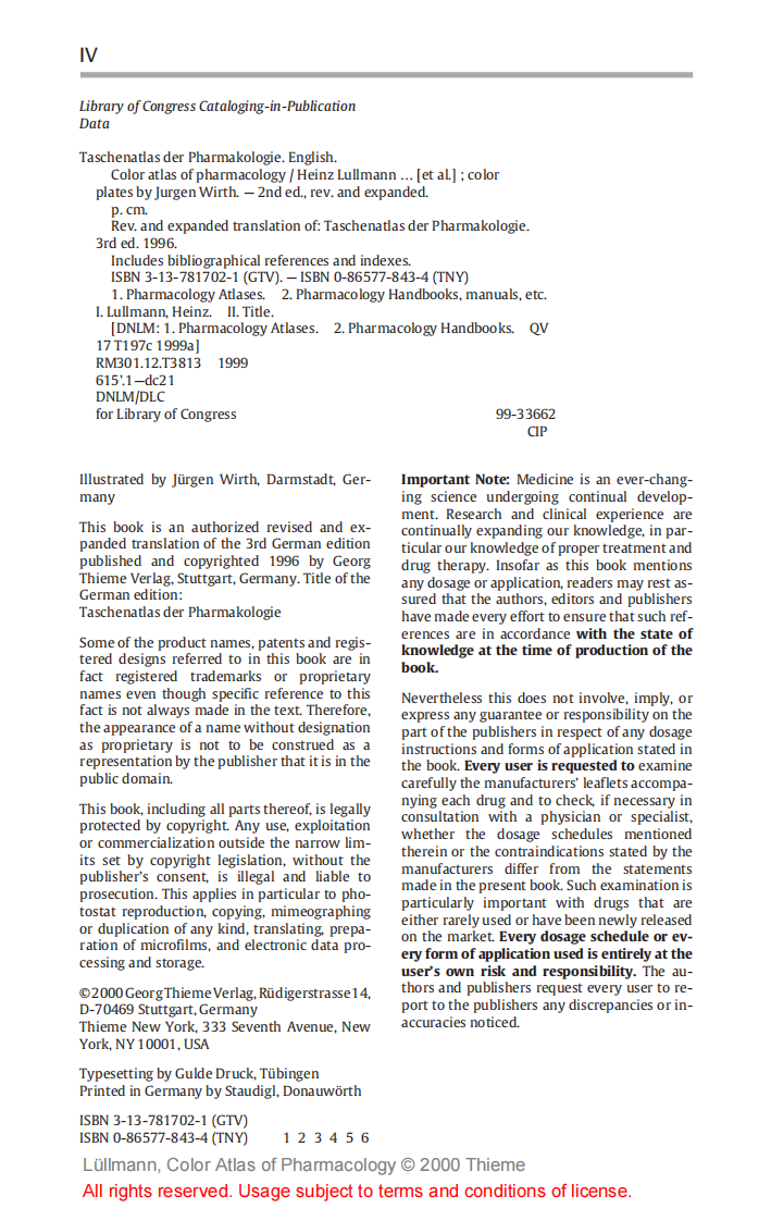 制药公司Color.atlas.of.pharmacology,2nd.Ed.(by.H.Lullmann.et.al.,Thieme.2000,ISBN.0865778434).pdf 第3页